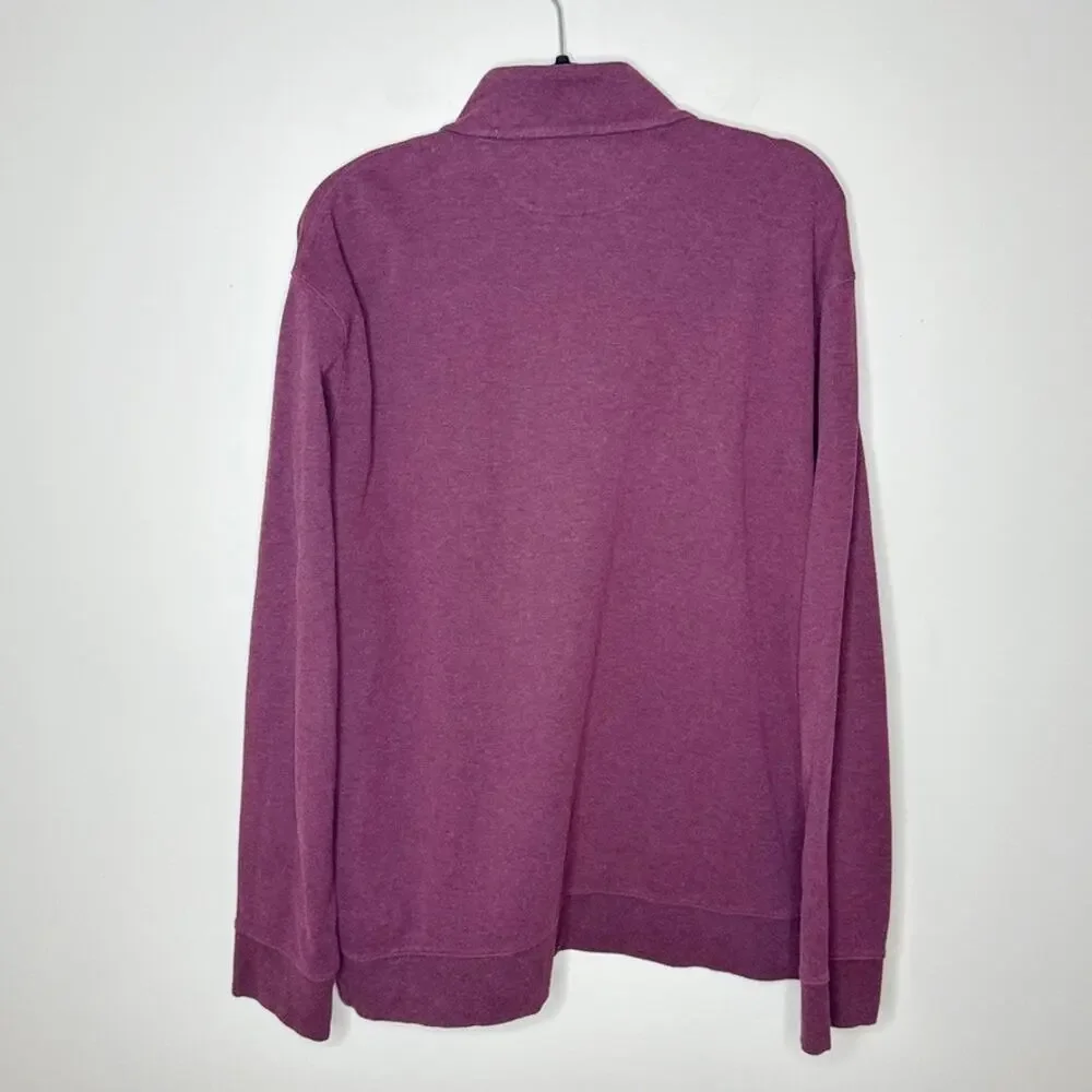 Polo Ralph Lauren Luxury Jersey Quarter-Zip Pullover‎ Burgundy Size XL